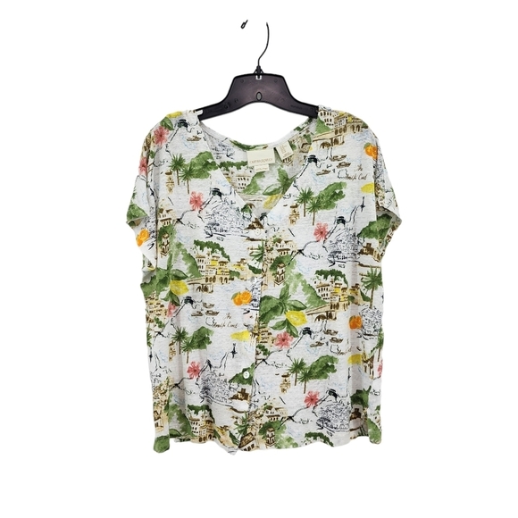 Cynthia Rowley Women's 100% Linen Amalfi Coast Button Front Top - XL - Picture 1 of 7
